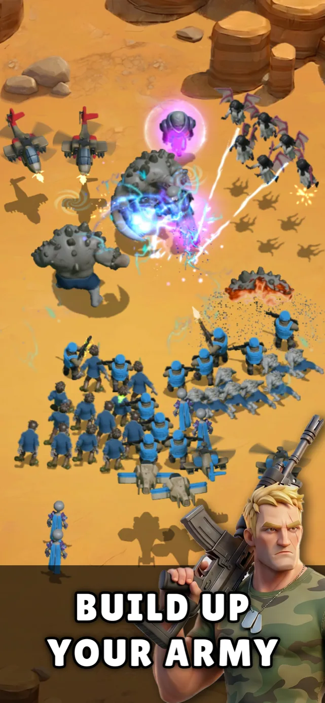 World War X screenshot — build up your army
